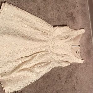 Laced off white dress